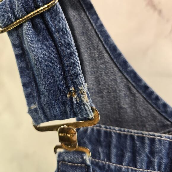 Carhartt Overalls Mens 34 Jean Vintage Bib Denim Carpenter Crop - Picture 9 of 12